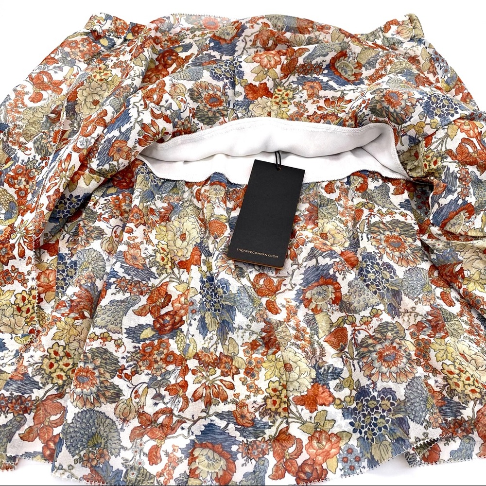NWT Frye Cream Floral Magdalena Circle Skirt, XS - Picture 9 of 15
